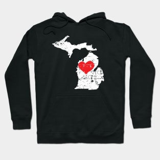 <3 Michigan State Map Gift T Shirt for Men Women and Kids Hoodie